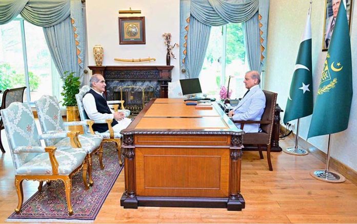 Former Federal Minister Khawaja Saad Rafiq calls on Prime Minister Muhammad Shehbaz Sharif