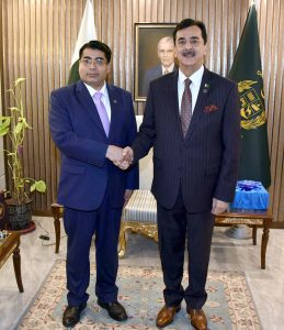 Chairman Senate, Syed Yousuf Raza Gilani, in a meeting with Mr. Ek Nath Dhakal, Secretary General of the Inter-Parliamentary Speakers’ Conference (ISC), at Parliament House.