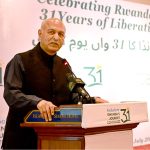 Chairman of Pakistan-China Institute & Pakistan-Africa Institute for Development and Research (PAIDAR), Senator Mushahid Hussain Syed addresses the event Celebrating Rwanda’s 31 Years of Liberation at Rwanda High Commission