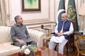 Federal Minister for Interior Mohsin Naqvi calls on Prime Minister Muhammad Shehbaz Sharif