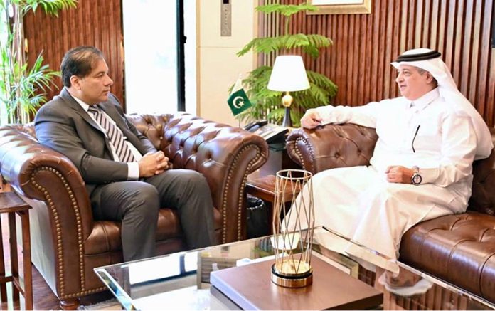 Chairman Capital Development Authority (CDA) and Chief Commissioner Islamabad, Muhammad Ali Randhawa in a meeting with the Ambassador of the Kingdom of Saudi Arabia to Pakistan, Nawaf bin Said Ahmed Al-Malki at CDA Headquarters