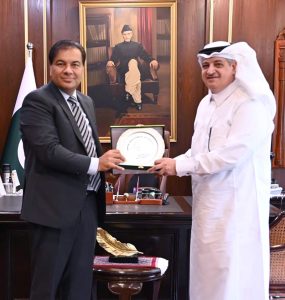 Chairman Capital Development Authority (CDA) and Chief Commissioner Islamabad, Muhammad Ali Randhawa in a meeting with the Ambassador of the Kingdom of Saudi Arabia to Pakistan, Nawaf bin Said Ahmed Al-Malki at CDA Headquarters