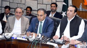 Minister of State for Finance & Railways & Head of PM Delivery Unit Bilal Azhar Kiyani, adresses Business Community at FPCCI event