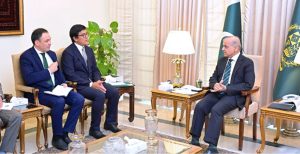 A high-level delegation from the Kyrgyz Republic, led by Edil Baisalov, Deputy Chairman of the Cabinet of Ministers, call on Prime Minister Muhammad Shehbaz Sharif.