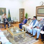 Samar Haroon Balour joins PMLN in a meeting with Prime Minister Muhammad Shehbaz Sharif