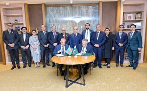 Prime Minister Muhammad Shehbaz Sharif witnesses the agreement signing between Pakistan and Azerbaijan regarding Azerbaijan's USD 2 billion investment in Pakistan's Economic Sector
