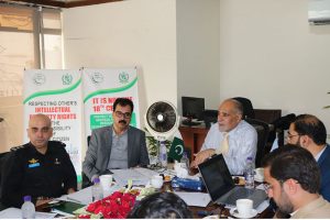 Ambassador (R) Farukh Amil, Chairman IPO-Pakistan chairs IPR Enforcement Coordination Committee meeting.