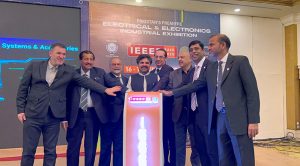 Sindh Minister for Energy, Development, and Planning, Syed Nasir Hussain Shah and others at the introductory ceremony at a local hotel in connection with the upcoming IEEEP Fair 2025, being organized by Badr Expo from 16th to 18th September 2025 at the Expo Centre Karachi.