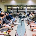 Provincial Ministers Syed Nasir Hussain Shah and Zia Lanjar preside over a meeting on Solid Waste Management in the city