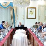 A delegation of international E-commerce Company Alibaba Group, led by President of International Markets James Dong meets with Prime Minister Muhammad Shehbaz Sharif