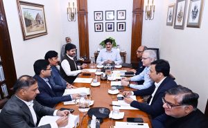 Sindh Chief Minister Syed Murad Ali Shah reviews the progress of five newly approved PSDP schemes during a meeting at CM House