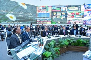 Prime Minister Muhammad Shehbaz Sharif addresses at National Emergencies Operations Centre.