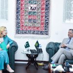Ambassador Henny Fokel de Vries of the Netherlands held a farewell meeting with Federal Minister for Human Rights Senator Azam Nazeer Tarar in Federal Capital