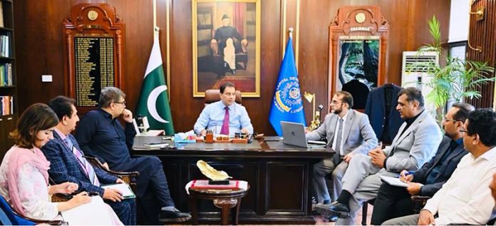A high-level meeting at the CDA Headquarters under the chairmanship of Capital Development Authority (CDA) Chairman and Chief Commissioner Islamabad, Muhammad Ali Randhawa regarding introducing a state-of-the-art transport system for the citizens of the Federal Capital