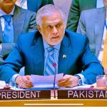Deputy Prime Minister and Foreign Minister, Senator Mohammad Ishaq Dar, presides over the United Nations Security Council's Quarterly Open Debate on the "Situation in the Middle East including the Palestinian Question"