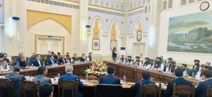 Deputy Prime Minister and Foreign Minister Senator Mohammad Ishaq Dar along with the Acting Foreign Minister of Afghanistan Amir Khan Muttaqi and Foreign Minister of Uzbekistan Bakhtiyor Saidov in a trilateral meeting ahead of the signing of the Framework Agreement on the Joint Feasibility Study for Uzbek-Afghan-Pak (UAP) Railway project.