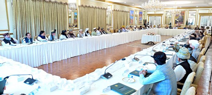 Prime Minister Muhammad Shehbaz Sharif in Jirga of Tribal leaders