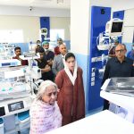 First Lady of Pakistan and Member of the National Assembly, Bibi Aseefa Bhutto Zardari along with Madam Azra Fazal Pechuho, Minister for Health and Population Welfare Sindh, and Barrister Murtaza Wahab, Mayor of Karachi visiting at the Sindh Institute of Child Health and Neonatology’s (SICHN) Mother & Childcare Hospital in Azam Basti and the Children Hospital in Korangi