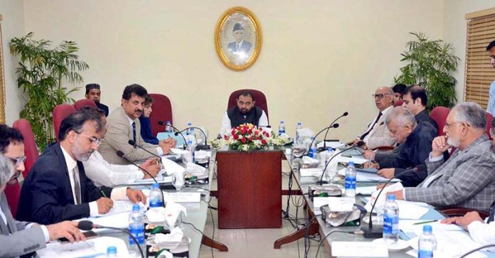 Federal Minister for National Heritage and Culture, Muhammad Aurangzeb Khan Khichi, chairing the 99th meeting of QMMB in provincial capital