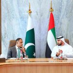A high-level Government of Pakistan delegation, led by Bilal Azhar Kayani, Minister of State for Finance and Railways and Head of the Prime Minister's Delivery Unit in a meeting with Dr. Waleed Al Ali, Secretary General of the Digital School, UAE
