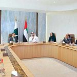 A high-level Government of Pakistan delegation, led by Bilal Azhar Kayani, Minister of State for Finance and Railways and Head of the Prime Minister's Delivery Unit in a meeting with Dr. Waleed Al Ali, Secretary General of the Digital School, UAE