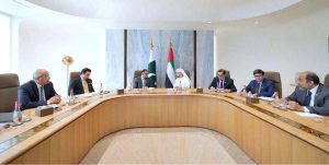 A high-level Government of Pakistan delegation, led by Bilal Azhar Kayani, Minister of State for Finance and Railways and Head of the Prime Minister's Delivery Unit in a meeting with Government Services Team