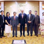 Federal Minister for Commerce, Jam Kamal Khan in a group photo with Mr. Pham Tan Cong, President of the Vietnam Chamber of Commerce & Industry (VCCI), and senior officials during the 5th Pakistan-Vietnam Joint Trade Committee session
