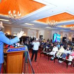 Federal health minister Syed Mustafa Kamal addressing conference regarding world population day