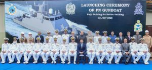 Launching ceremony of PNS Sahiwal Gun Boat held