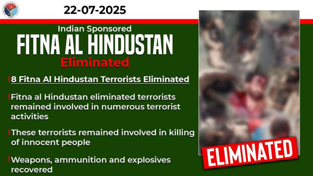 Four more terrorists of Fitna al Hindustan neutralized in Kalat