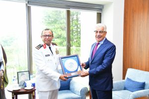 Royal Saudi Naval Forces Chief calls on Defence Minister Khawaja Asif
