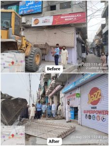 CDA says 95% of GT Road encroachments at 26 Number Chungi cleared