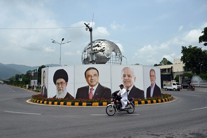 Roads adorned with billboards and flags, extending a warm welcome to Iran’s President of Iran Dr. Masoud Pezeshkian and fostering Pakistan-Iran friendship