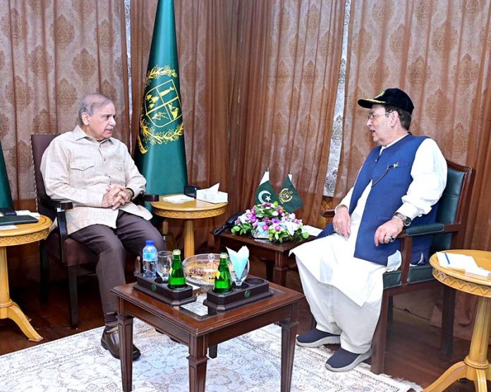 Prime Minister Muhammad Shehbaz Sharif meets Governor Gilgit-Baltistan Syed Mehdi Shah