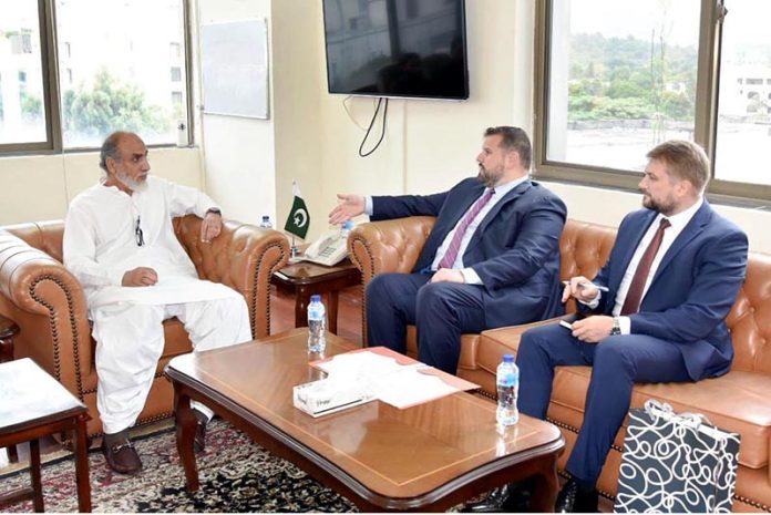 Federal Minister for Science and Technology, Khalid Hussain Magsi, met the Ambassador of Romania, H.E. Dr. Dan Stoenescu, to discuss enhanced cooperation in science, technology, innovation, and education