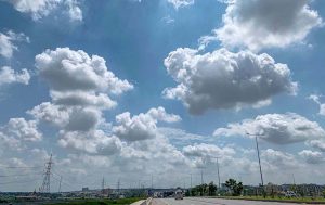 An attractive view of clouds hovering over the sky of Federal Capital.