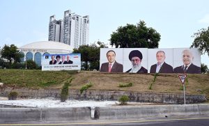 Roads adorned with billboards and flags, extending a warm welcome to Iran’s President of Iran Dr. Masoud Pezeshkian and fostering Pakistan-Iran friendship