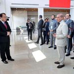 Prime Minister Muhammad Shehbaz Sharif visits the National Facility for Earthquake Engineering Simulation during his visit of Tianjin University in China