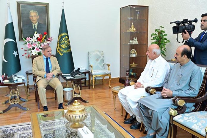 President National Party Doctor Abdul Maalik Baloch calls on Prime Minister Muhammad Shehbaz Sharif