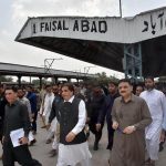 Federal Minister for Railways, Muhammad Hanif Abbasi, visiting the Faisalabad Railway Station