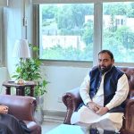 Chairperson National Assembly Standing Committee on National Heritage and Culture Division Syeda Nosheen Iftikhar calls on Federal Minister for National Heritage and Culture Division Aurangzeb Khan Khichi