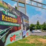 A view of banners and panaflexes installed along the Expressway in the Federal Capital, condemning India’s illegal and unilateral actions of August 5, 2019, in Indian Illegally Occupied Jammu and Kashmir (IIOJK), in observance of Youm-e-Istehsal Kashmir (Kashmir Exploitation Day).