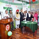 Provincial Finance Advisor Muzammil Aslam addressing the Independence Day ceremony organized by China Window