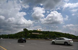 An attractive view of clouds hovering over the sky of Federal Capital.