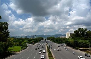 An attractive view of clouds hovering over the sky of Federal Capital.