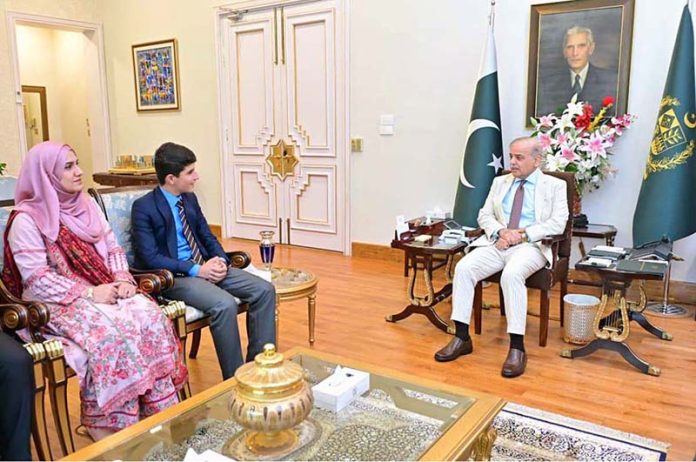Ikramullah, the student hailing from Qila Saifullah in Balochistan, who was affected due to 2022 floods and whom PM provided educational facilities at Lawrence College Murree called on Prime Minister Muhammad Shehbaz Sharif