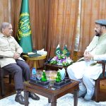 Prime Minister Muhammad Shehbaz Sharif meets Chief Minister Gilgit-Baltistan Gulbar Khan.