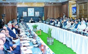 Prime Minister Muhammad Shehbaz Sharif chairs a meeting regarding the recent floods and rehabilitation work in Gilgit-Baltistan.