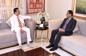 Chairman Senate, Syed Yusuf Raza Gillani, in a meeting with Sardar Ayaz Sadiq, Speaker of the National Assembly, at his residence in federal capital.