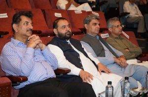 Federal Minister for National Heritage and Culture Division, Aurangzeb Khan Khichi, attending the event "Shaam-e-Moseeqi" at PNCA